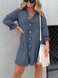Ariel™ | Denim Jurk met Pofmouwen