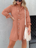 Ariel™ | Denim Jurk met Pofmouwen