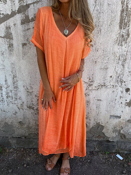 Laura™ | Losse V-hals Jurk