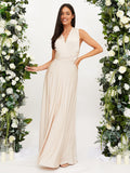 Tindra | Elegante Mouwloze Maxi-jurk met V-hals