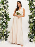 Tindra | Elegante Mouwloze Maxi-jurk met V-hals