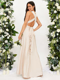 Tindra | Elegante Mouwloze Maxi-jurk met V-hals