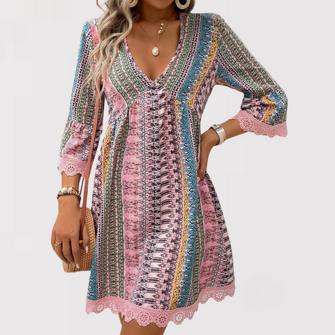 Melina | Boho Chic V-hals Jurk