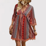Melina | Boho Chic V-hals Jurk