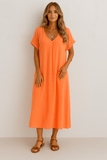 Laura™ | Losse V-hals Jurk