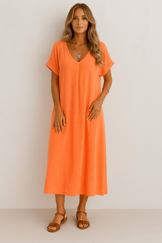Laura™ | Losse V-hals Jurk