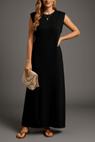 Roos | Mouwloze Maxi Jurk