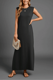 Roos | Mouwloze Maxi Jurk