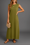 Roos | Mouwloze Maxi Jurk