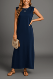 Roos | Mouwloze Maxi Jurk