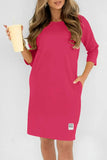 Eva™ | Midi Jurk met Ronde Hals