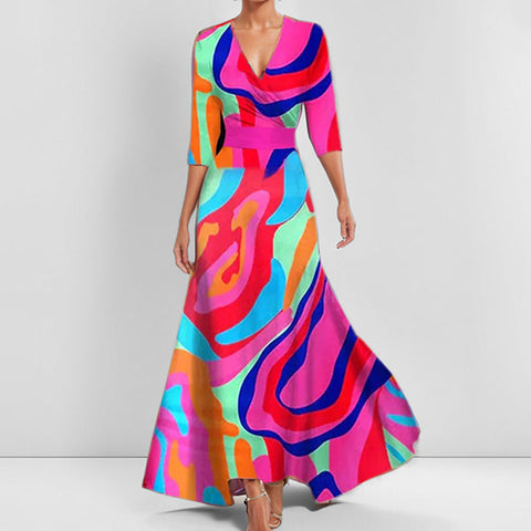 Ella – Elegante Avondjurk met Bloemencharme