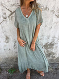 Laura™ | Losse V-hals Jurk