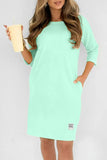 Eva™ | Midi Jurk met Ronde Hals