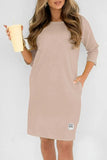 Eva™ | Midi Jurk met Ronde Hals