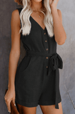 Hazel | Linnen Jumpsuit met Strikdetail