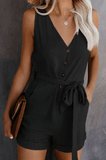 Hazel | Linnen Jumpsuit met Strikdetail