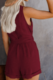 Hazel | Linnen Jumpsuit met Strikdetail
