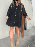 Ariel™ | Denim Jurk met Pofmouwen