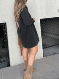 Ariel™ | Denim Jurk met Pofmouwen
