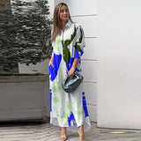 Isabelle | Lange Jurk met Stijlvolle Print