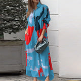Isabelle | Lange Jurk met Stijlvolle Print