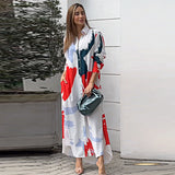 Isabelle | Lange Jurk met Stijlvolle Print