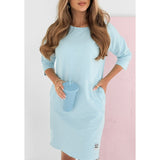 Eva™ | Midi Jurk met Ronde Hals