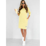 Eva™ | Midi Jurk met Ronde Hals